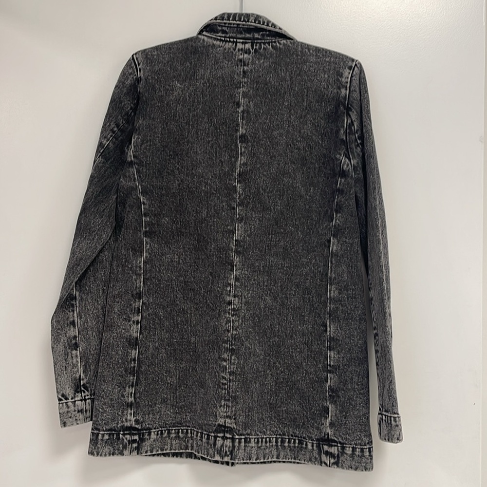 NWT We Wore What blazer grey denim size Small - Picture 3 of 3